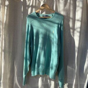 Vintage Polo Ralph Lauren Aqua Knit Sweater | XL